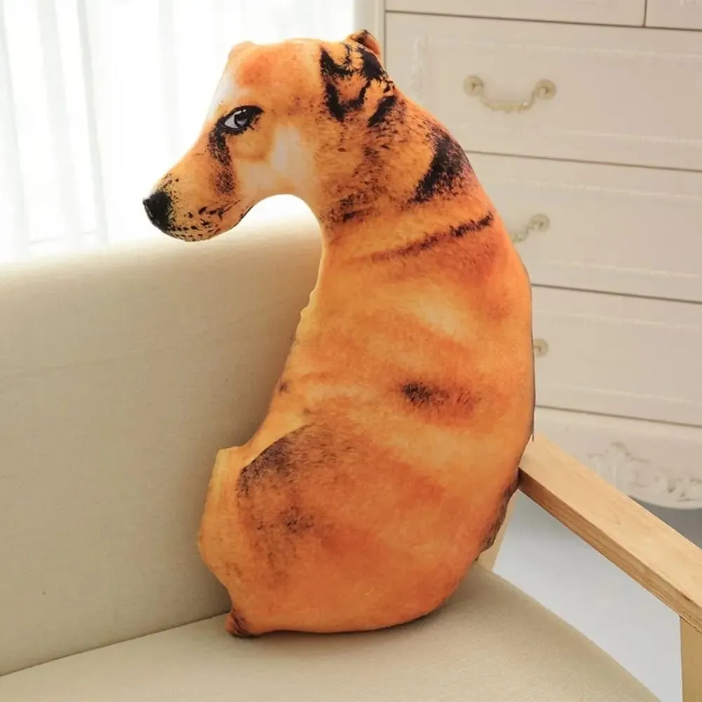 Cute 3D Lifelike Animal Throw Pillow Soft Dog Pillow Creative Cushion Office — image 2