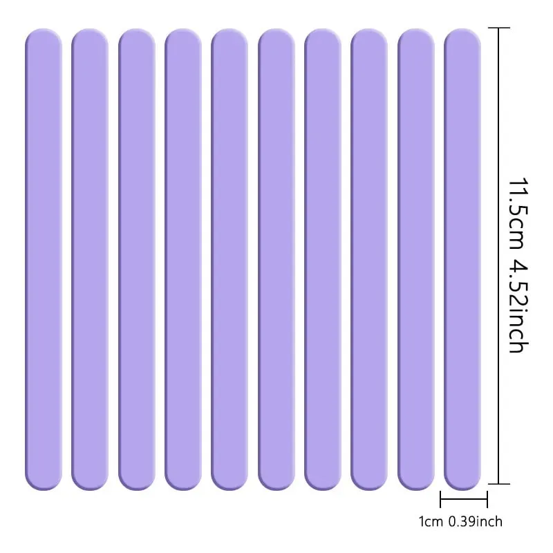 Food Grade Acrylic Ice Cream Sticks 10pcs/set Colorful Light Popsicle Stick Stirring Rod Distinguishing Labels Kitchen Tools