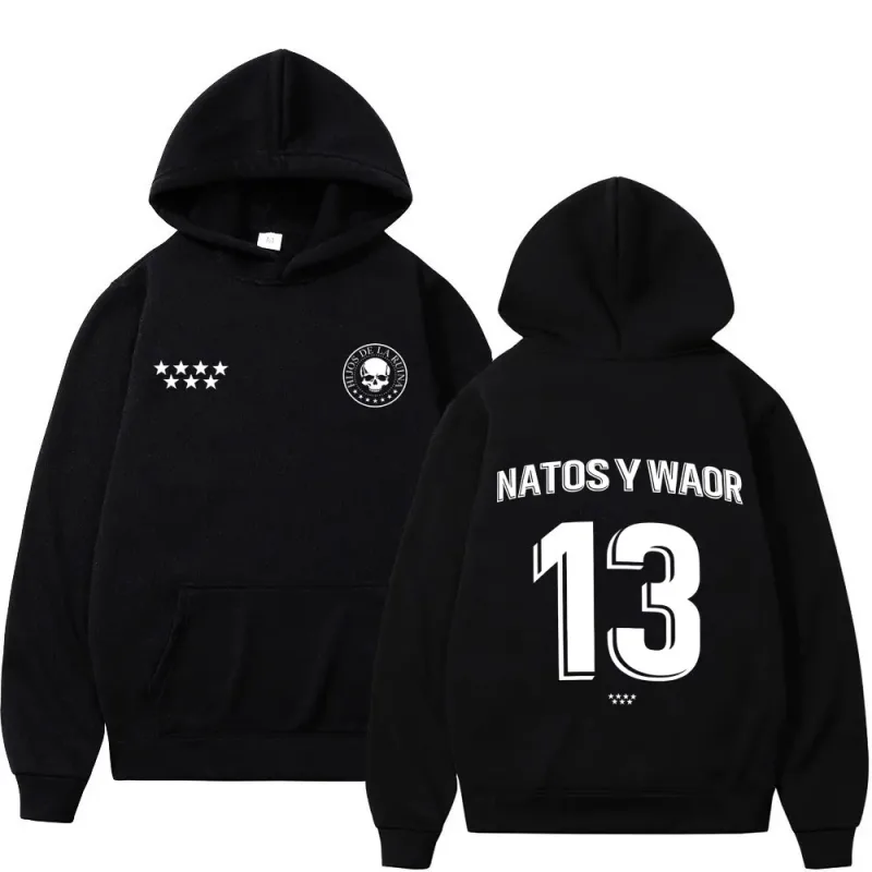 Rapper NATOS WAOR 13 Sweatshirts Men Women Fashion Hip-hop Pullover Autumn Winter Loose Casual Gothic Punk Tracksuit Streetwear — image 1