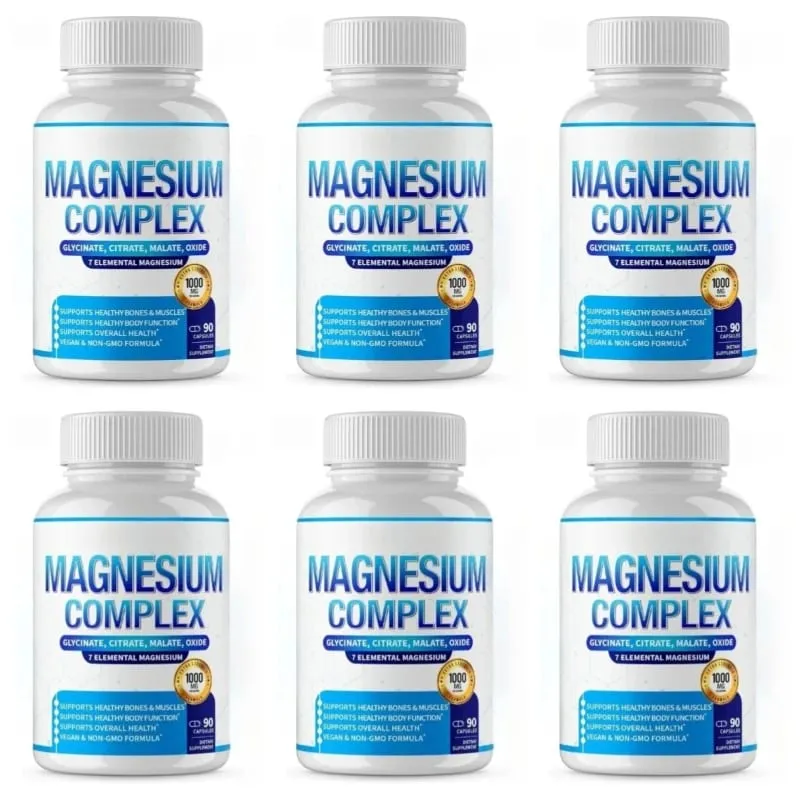 Magnesium Supplement 1000mg 7 in 1 Complex with Glycinate Citrate Malate Taurate Supports Muscle Relaxation Sleep Support 90 Ct — image 11
