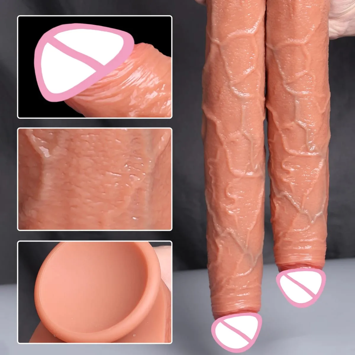 40CM Long Dildo Realistic Snake Shape Single Layer Silicone Big Penis Soft Anal Sex Toy Suction Cup Dick for Women G-spot Orgas