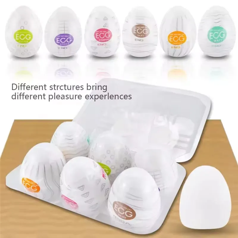 Male Masturbation Sex Toy Pocket Pussy Cups Portable Egg Cup Silicone Penis Blowjob Glans Stimulation Masturbate Airplanes Toy