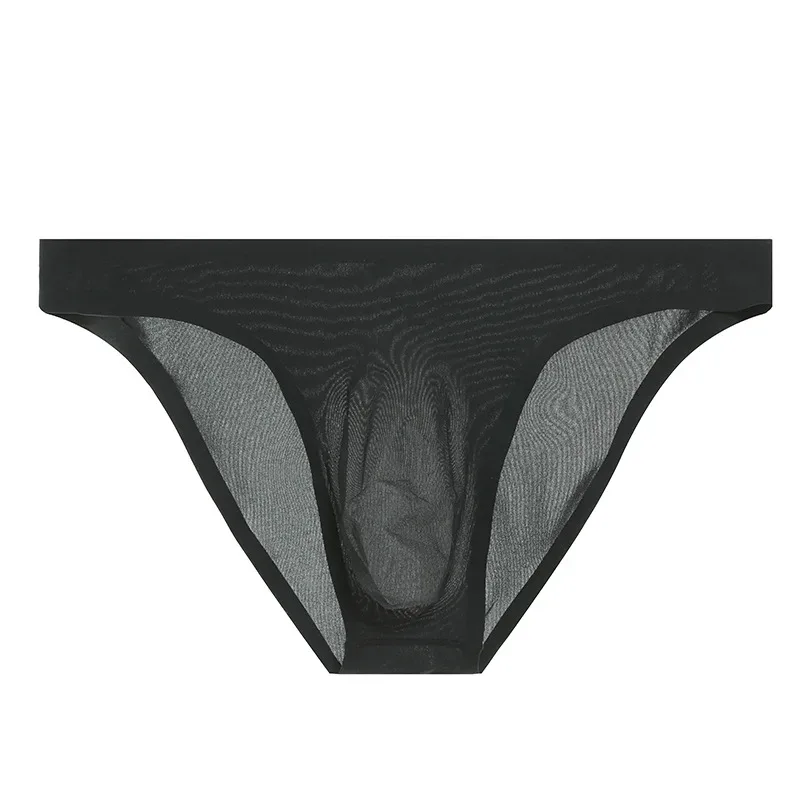 Mens Ice Silk Seamless Ultra-Thin Underwear Transparent Quick Dry Sexy Pouch Briefs Male Seamless Breathable Panties Underpants — image 24