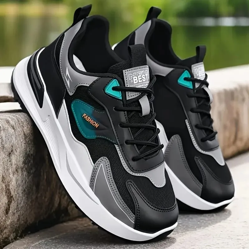 Men's Low-Top Laced Running Shoes Casual Sports Sneakers for Outdoor Training Anti-Slip Comfortable Shoes for Slow Running — image 2