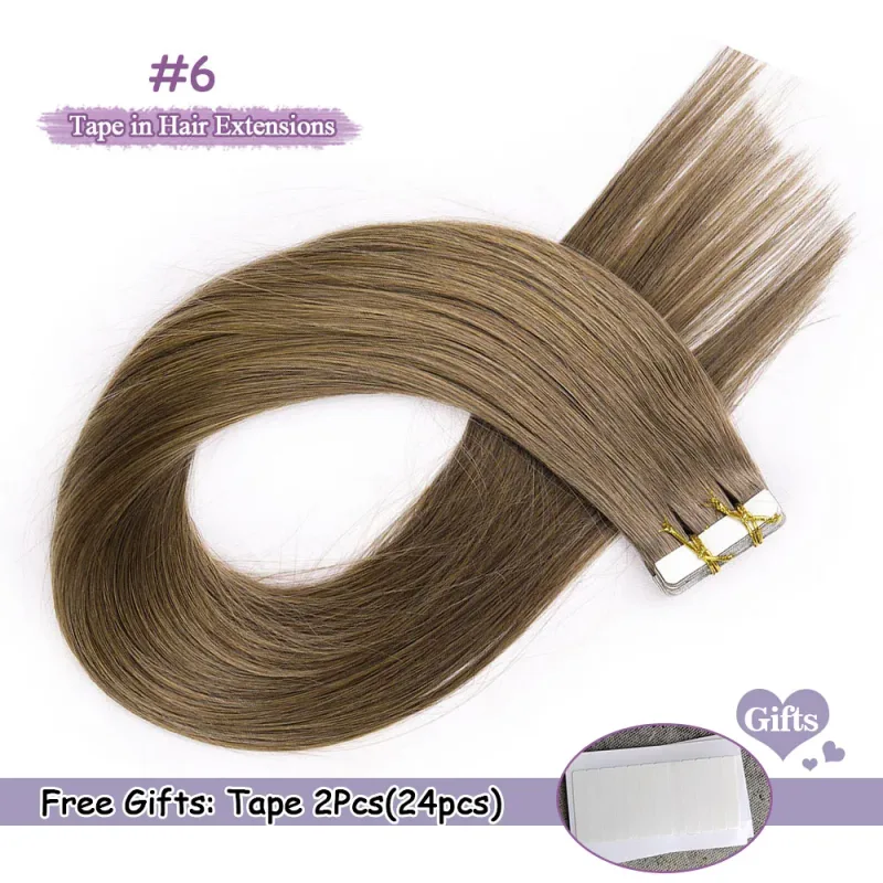 Bande sans couture dans les Extensions de cheveux humains Remy bande dans les Extensions de cheveux humains Extensions de cheveux naturels invisibles pour les femmes 50g/100g — image 16