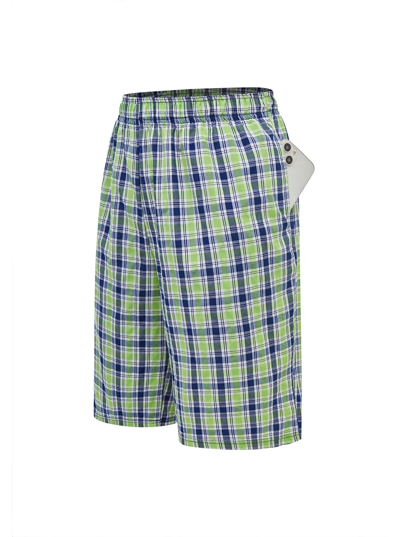 Men's Long Beach Flat Corner Pants Casual Checkered Elastic Waistband Comfortable Home Casual Sleeping Youth Boxing Pants Mens — image 10