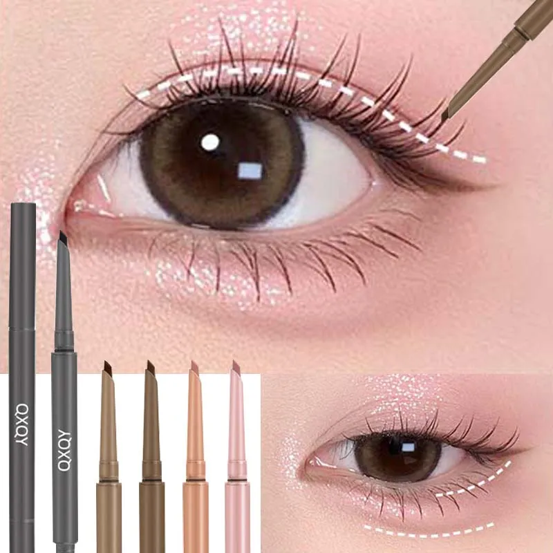 1 Pcs Double Head Easy To Color Gel Eyeliner Smooth and Waterproof Sweat Proof Dark Brown Lying Silkworm Outline Eyes Cosmetics — image 3