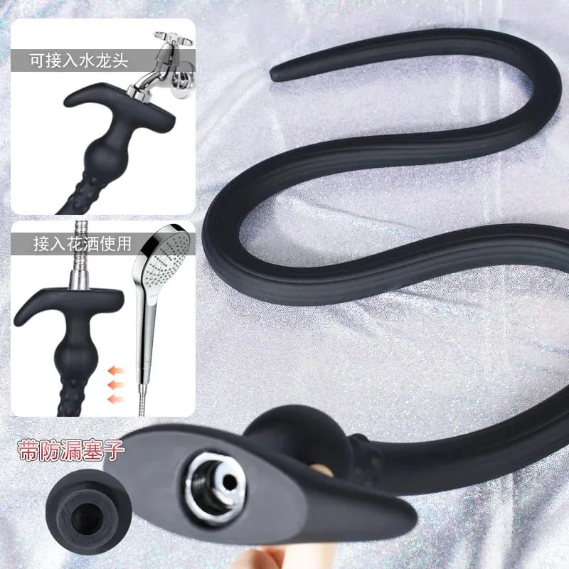 105CM Long Anal Plug Wearable Silicone Buttplug Hollow Anus Vagina Cleaner Dilator Sex Toys For Women Men Gay Prostate Massager — image 4
