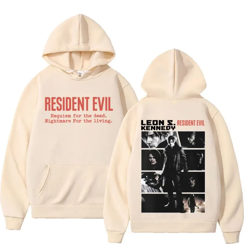 Limited Leon Kennedy Sweatshirts Resident Evil Requiemm Hoodie Pullovers Men Women Fashion Casual Fleece Cozy Hoodies Streetwear — image 6