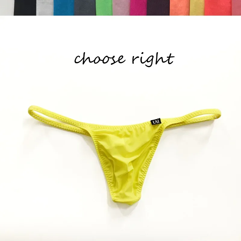 Men's Sexy Low Waist Semi-Transparent Thin Thong Underwear Tight Fitting Bagless G-Strings Hot Summer Choice — image 6