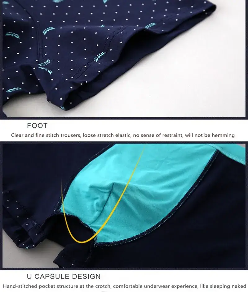 Men's Panties Large 7xl 8xl 9xl Underpants Man Seamless Underwear Men Boxer Shorts Printed Boxers Mens Pack Cotton Big Pantys — image 4