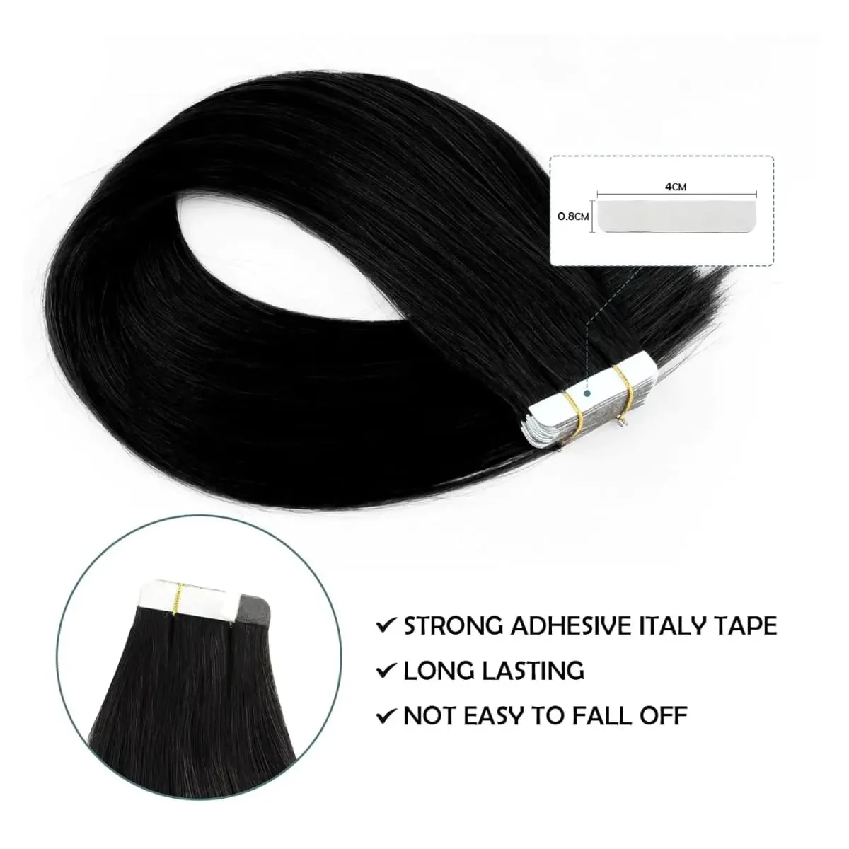 Bone Straight Tape In Hair Extensions Indian Hair Seamless Skin Weft Invisible Tape In Human Hair Extensions 50g/20pcs For Women — image 4