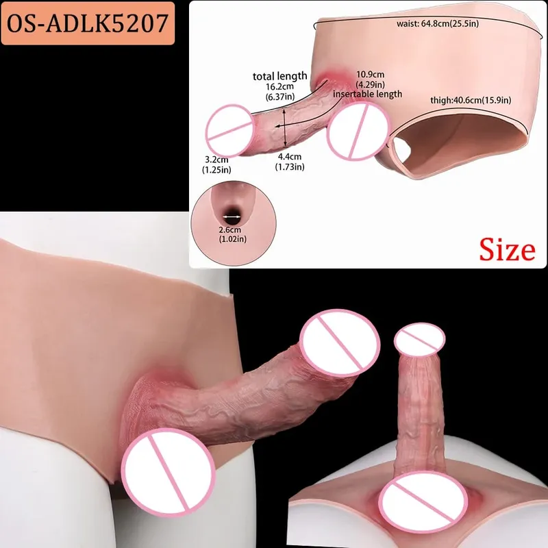 Flexible Skin-Like Huge Hollow Dildo Male Strap-On Lifelike Penis Extend Sleeve насадка на член Couples Sex Pleasure Toys — image 27