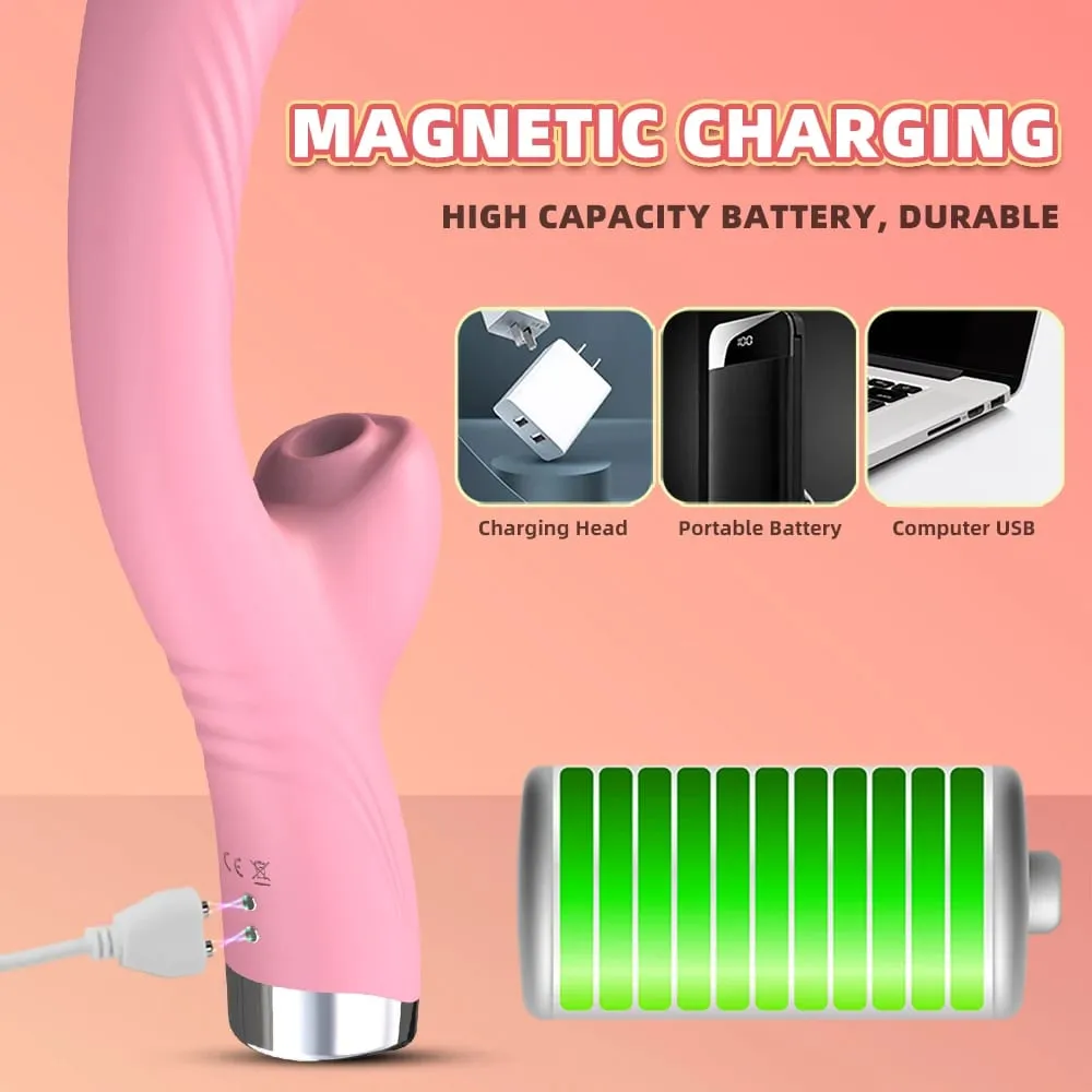 Sucking Or Licking Vibrator Vagina Massager Wand Adult Women Female G-Spot Stimulation Dildo Clitoris Sucker Lesbian Sex Toy — image 4