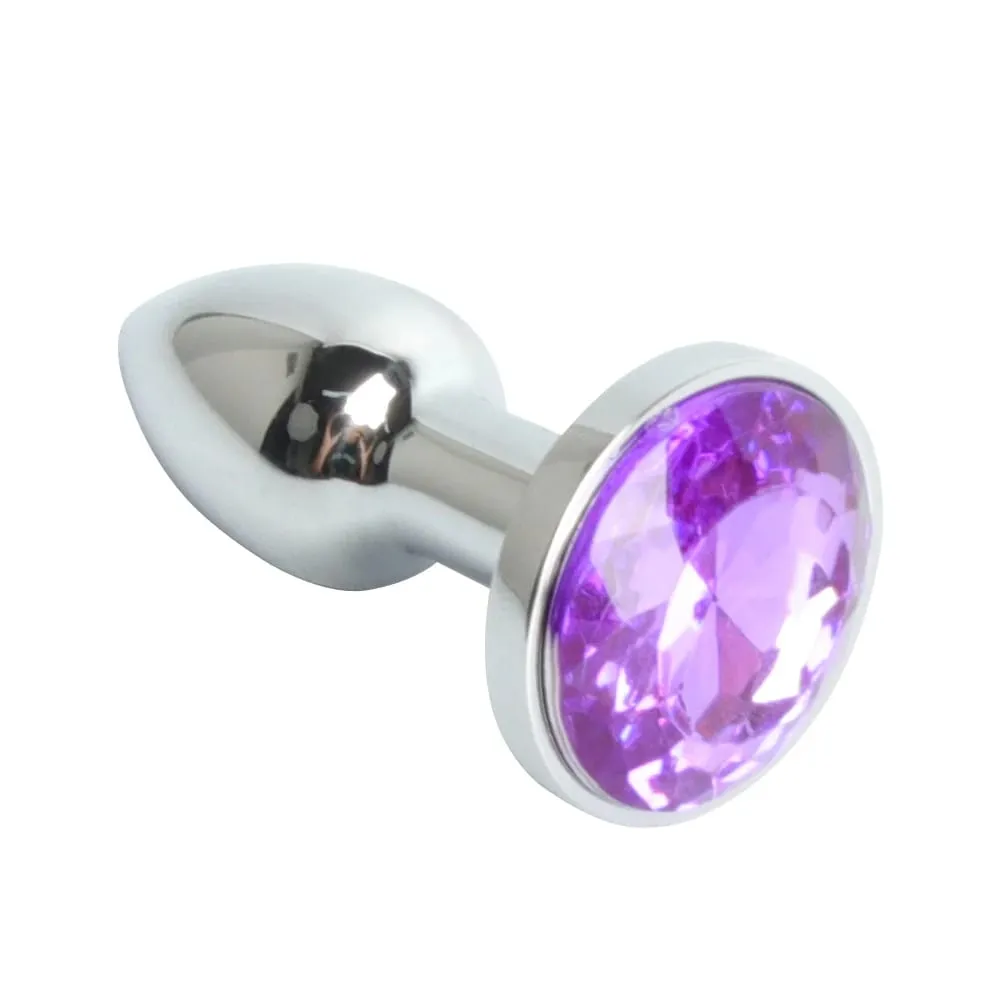 Mini Metal Anal Plug XXS Small Anal Dilator For Adult Men Women Butt Plug With Round Crystal Female Masturbation Anus Sex Toys — image 1