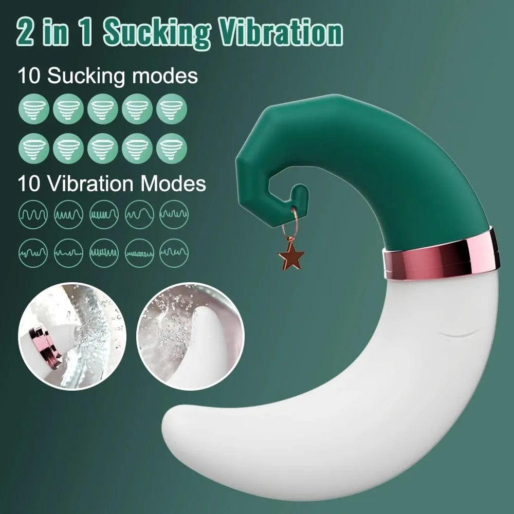 Female Sex Toy Clitoral Sucking Vibrator Female for Women Clit Clitoris Sucker Vacuum Stimulator Toy for Adults Moon Decorate — image 3