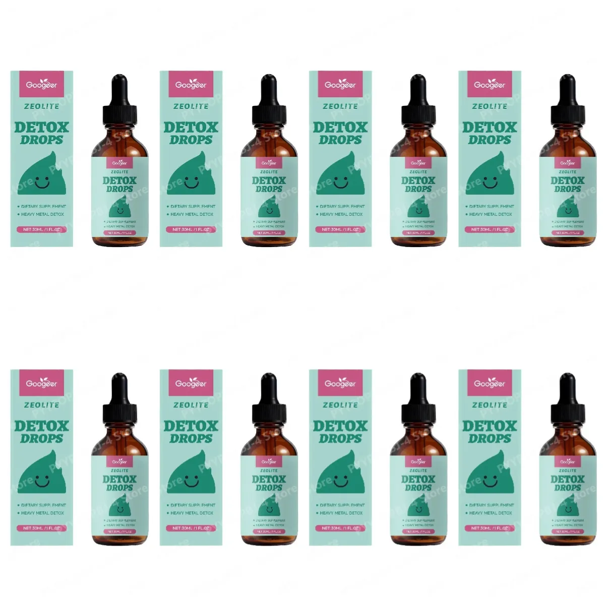 Googeer Zeolite Detox Drops 30ml Heavy Metal Support Vitamin B12 D3 Daily Cleanse Formula Non-GMO Soy-Free Dietary Supplement — image 12