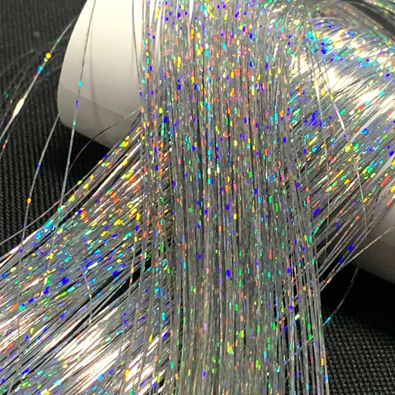 24Inch Synthetic Hair Tinsel Clip In Glitter Tinsel Hair Extensions Clip In Sparkle Hair Accessories for Girls Women — image 5