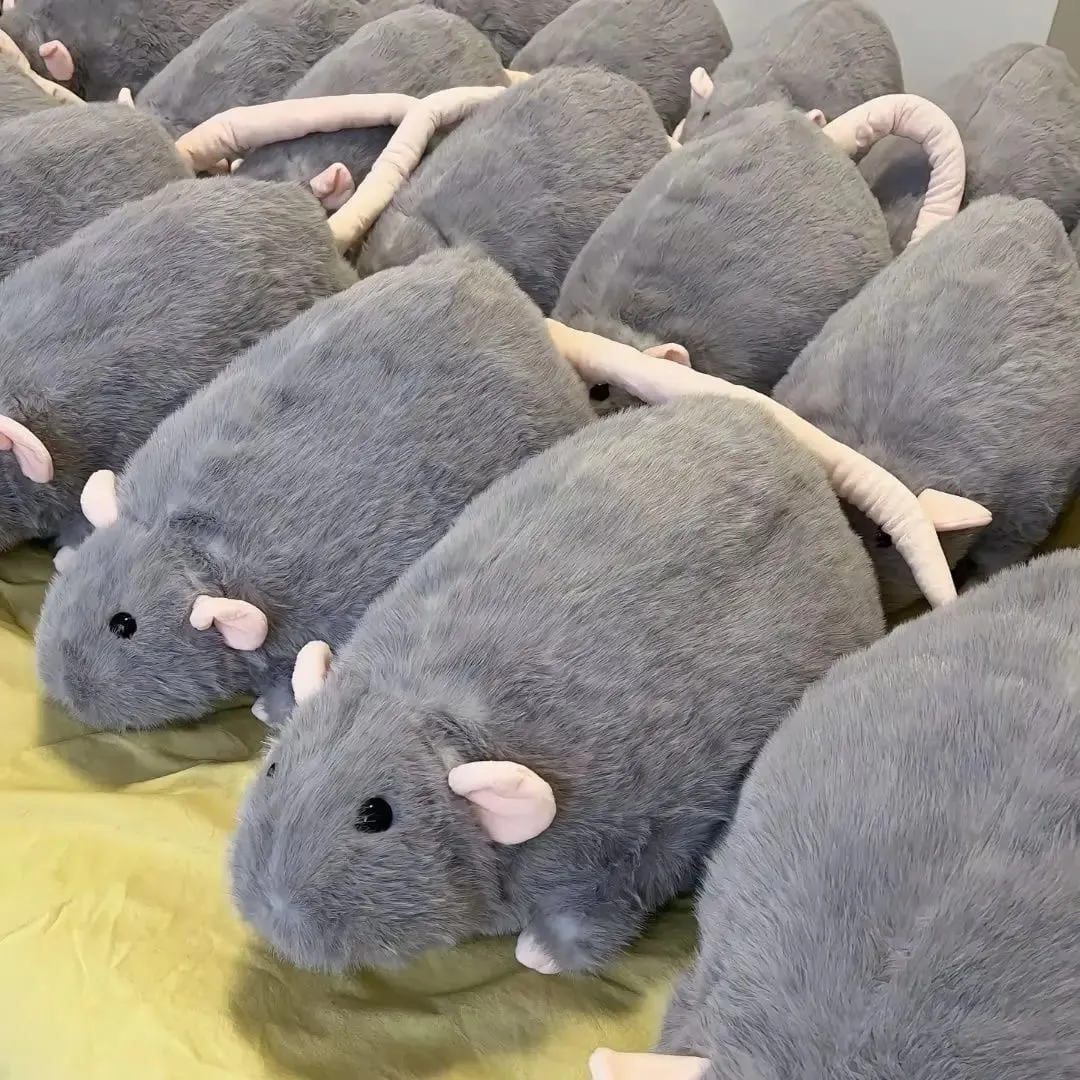 1Pcs Realistic Fancy Rat Plush Toy Stuffed Animal Doll Cute Funny Soft Pillow for Girls Birthday Gift 35/50/90cm Mouse Toy — image 7