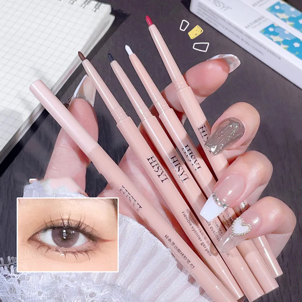 Ultra-fine Matte Red Gel Eyeliner Pencil Brown Under Eye Liner Pen Waterproof Matte Aegyosal Lying Silkworm Eyes Makeup — image 4
