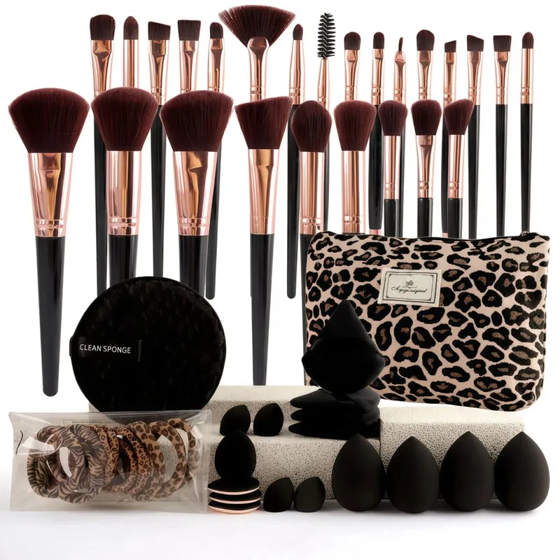 47Pcs Professional Makeup Brushes Set Beauty Tools Kit Portable Travel Cosmetic Bag Puff Toiletry Makeup Accessories Set — image 8