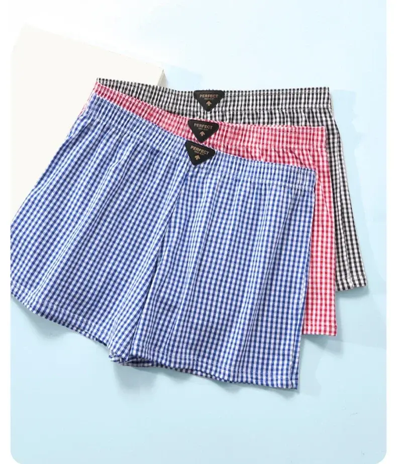3 pacchi di cotone da uomo pantaloni Aro estivi sottili boxer da uomo larghi e traspiranti pantaloni del pigiama alla moda boxer che assorbono l'umidità