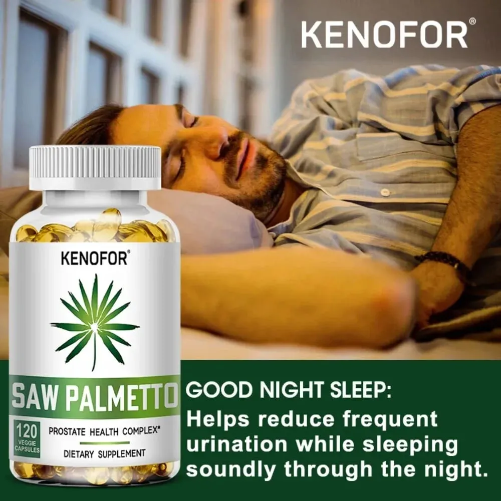 Saw Palmetto Extract Capsules Prostate Health Supplement Hair Growth for Mens Help Normal Urination Frequency — image 2