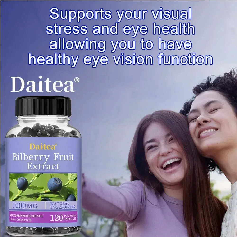 Premium Bilberry Extract Eye Vitamin Supplement Promotes Vision Health Antioxidant Benefits and Improves Cardiovascular Health — image 3