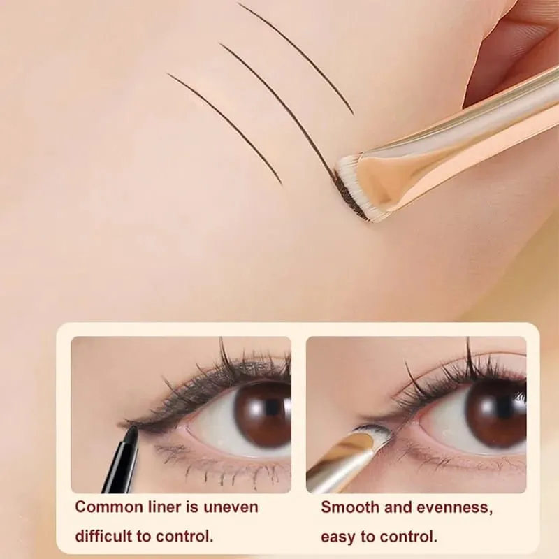 Sharp Thin Small Eye Cosmetic Tools 2/1pcs Curved Eyeliner Makeup Brushes Eye Makeup Smudge Tools Precision Soft Eyeshadow Brush — image 6