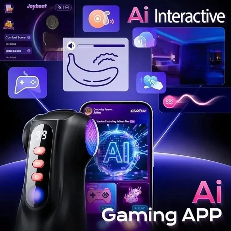 Male Masturbator Sex Toys for Men 3 Sleeves AI Sync Pocket Pussy Penis Pump with 9 Sucking 9 Vibrating APP Mens Sex Toys