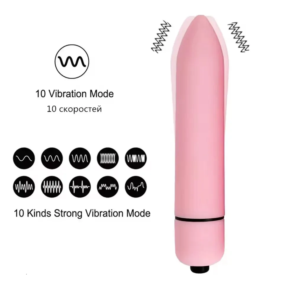 Strong Shock Mini Bullet Vibrator for Women Vibrating G-Spot Vagina Stimulator Thrusting Clitoral Dildo Sex Toys for Couple — image 2