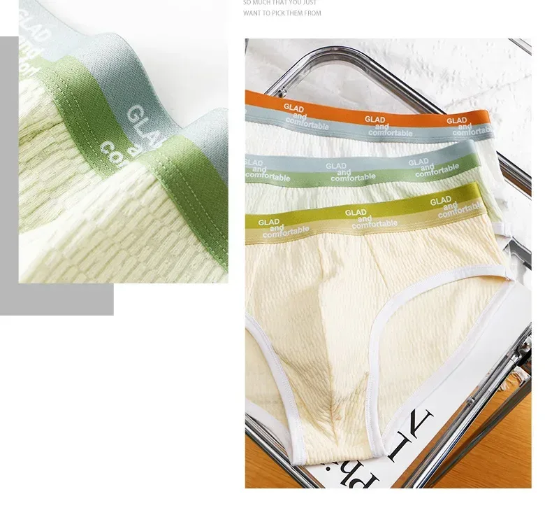 Summer New Men's Solid Color Cotton Briefs, Minimalist Breathable Thin Underwear, Trendy Trunks Male Bikini Underpants 3256812635450502 — image 16
