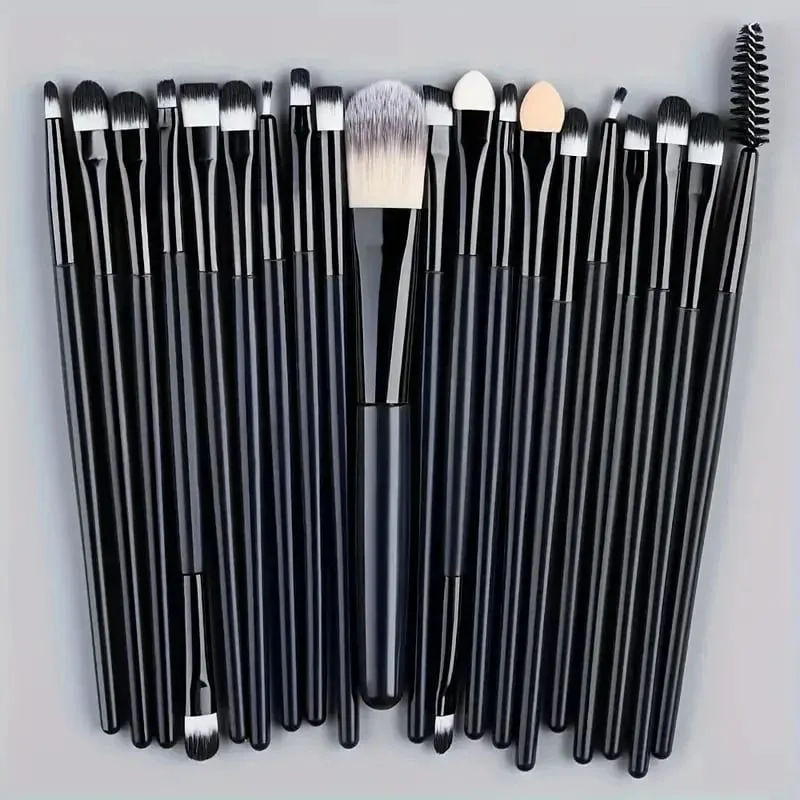 20pcs Makeup Brush Set Soft Fluffy Cosmetic Foundation Powder Eyeshadow Kabuki Blending Make Up Brush Beauty Tool Makeup Sponge