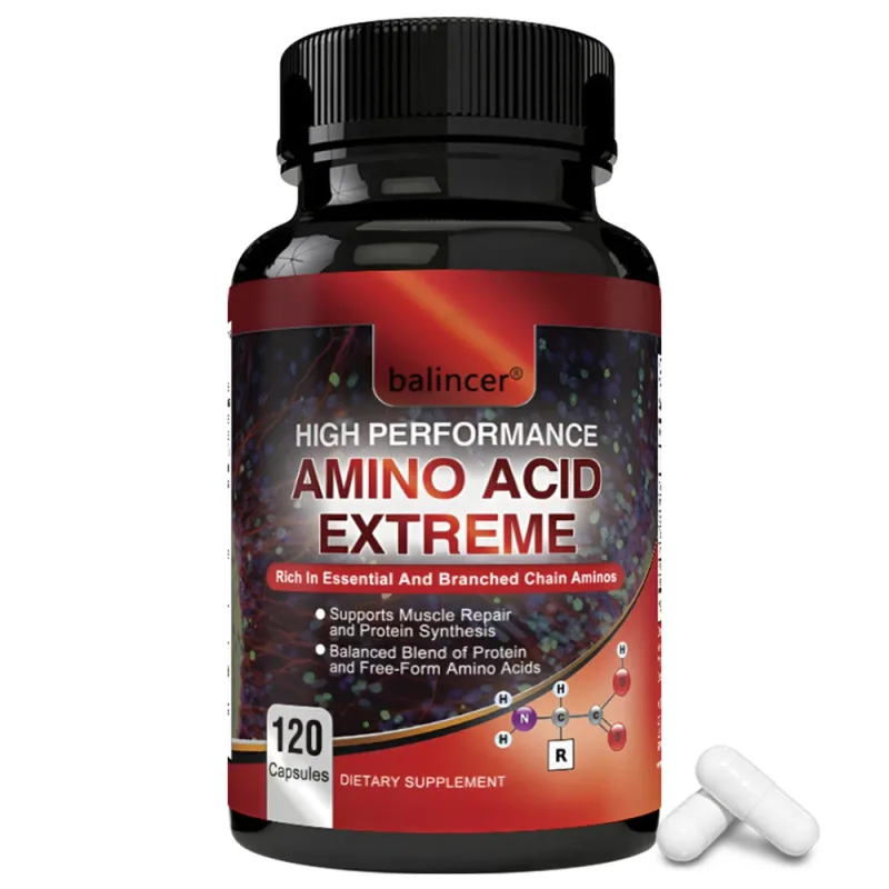 Amino Acid - High Performance Branch Chain Amino Acid Formula 120 Capsules - Muscle Building Post Workout Supplement