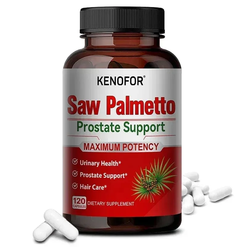 Le supplément de prostate avec Saw Palmetto soutient la santé des voies urinaires Supplément de santé à base de plantes 120 capsules végétariennes