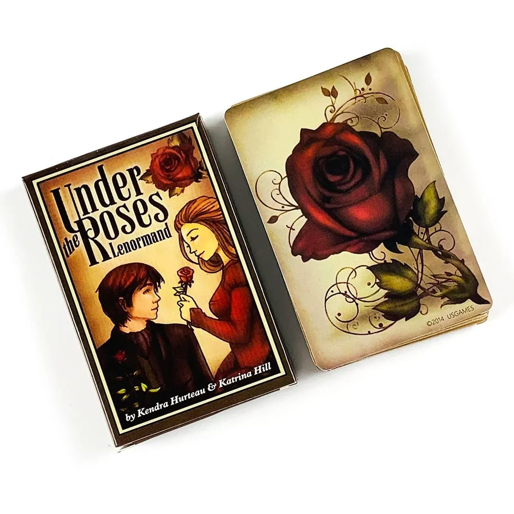 Under The Roses Lenormand Cards 39 Cards Vintage Love Story Divination Deck Romantic Relationship Cards Game for Soul Reading — image 2