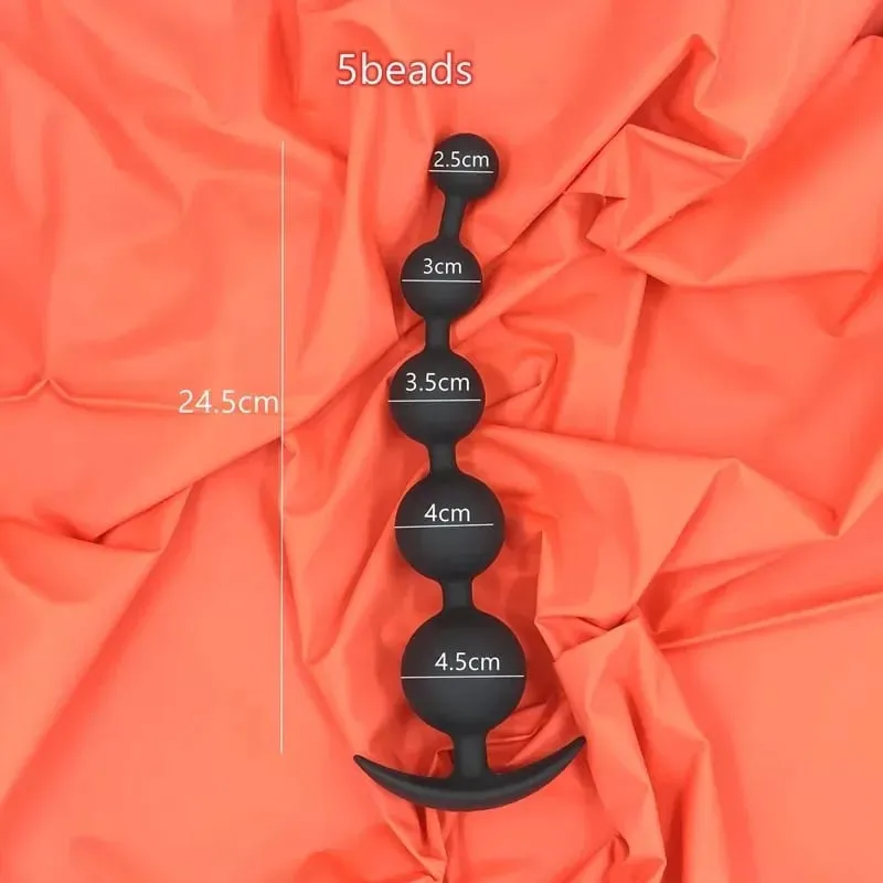 Large Anal Plug for Men & Women Multi-Size Silicone Anal Beads Trainer Kinky Adult Sex Toys for Beginners — image 14