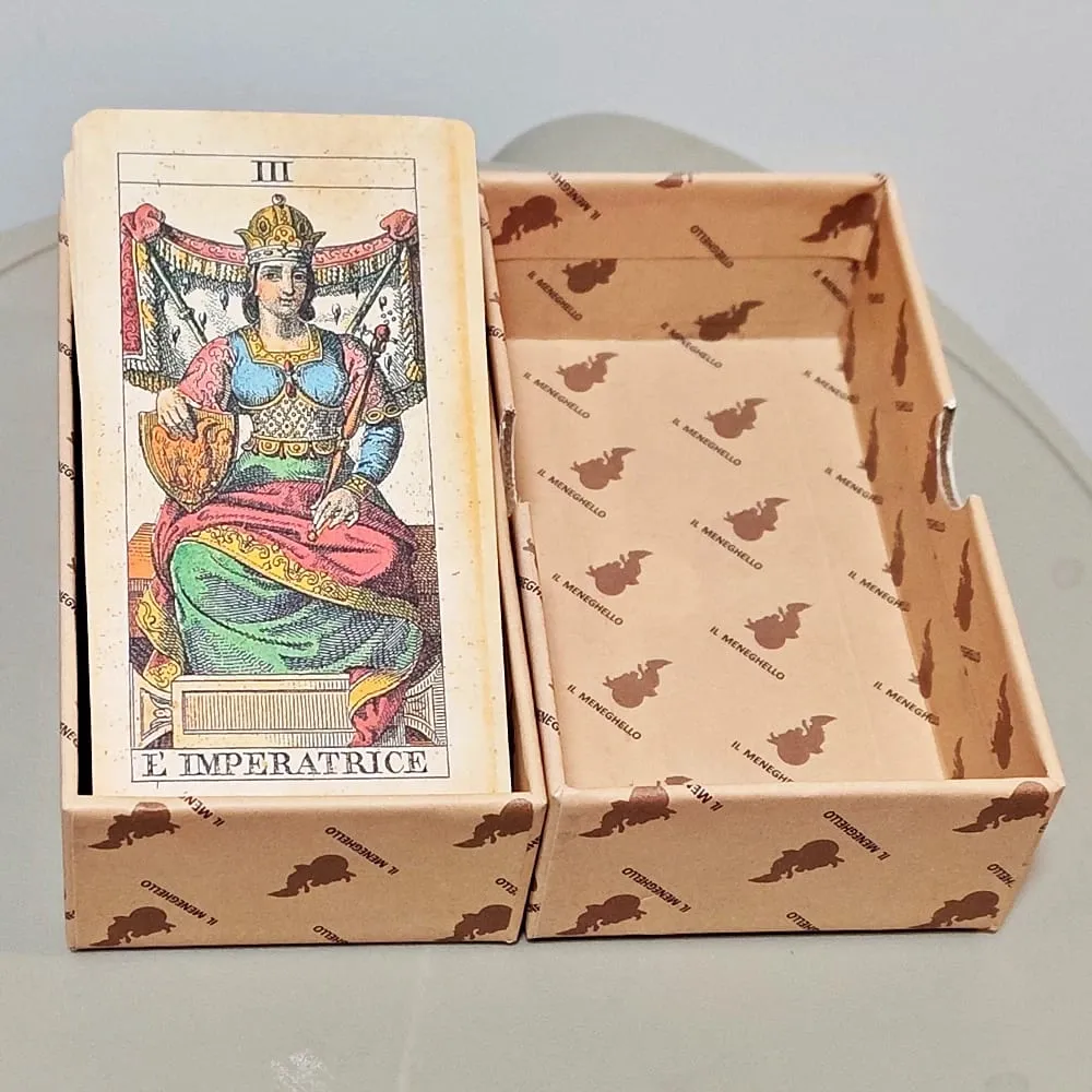 78 Pcs Double-embossed Cards Tarot Soprafino 1830 Vintage Italian Tarot Deck in Rigid Box Historical Reproduction — image 3
