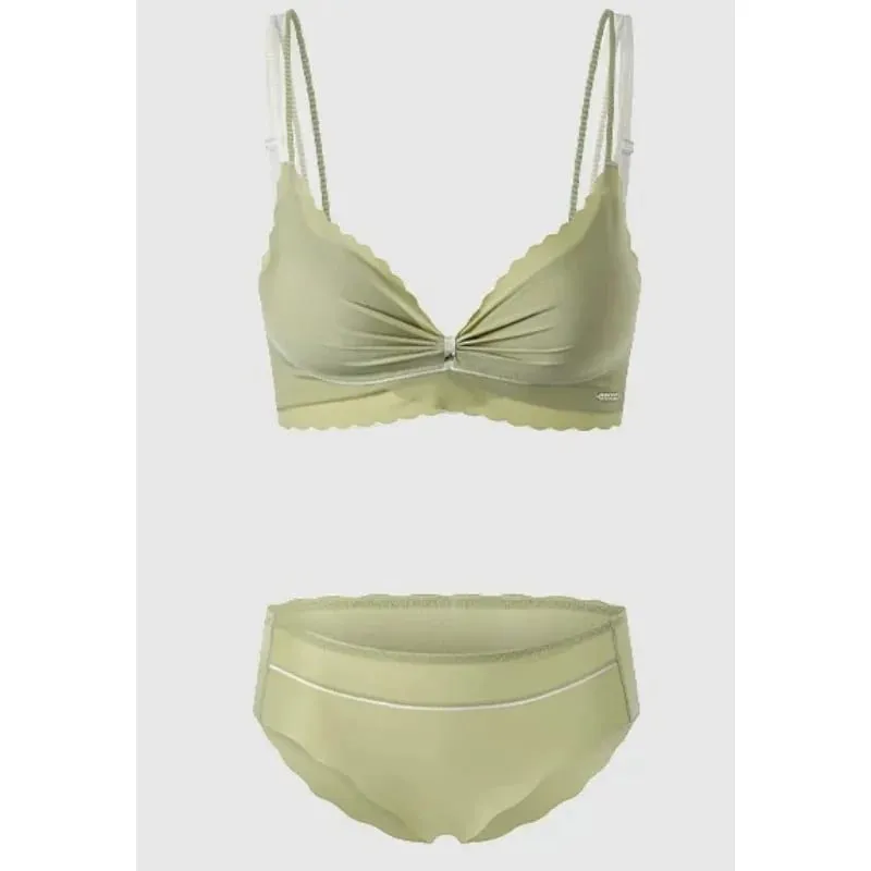 Hot Sexy Sweet Lingerie Set Women Wireless Bra Thin Cup Push Up Breast Support Large Bust Minimizer Daily Wear Plus Size S-XL — image 3