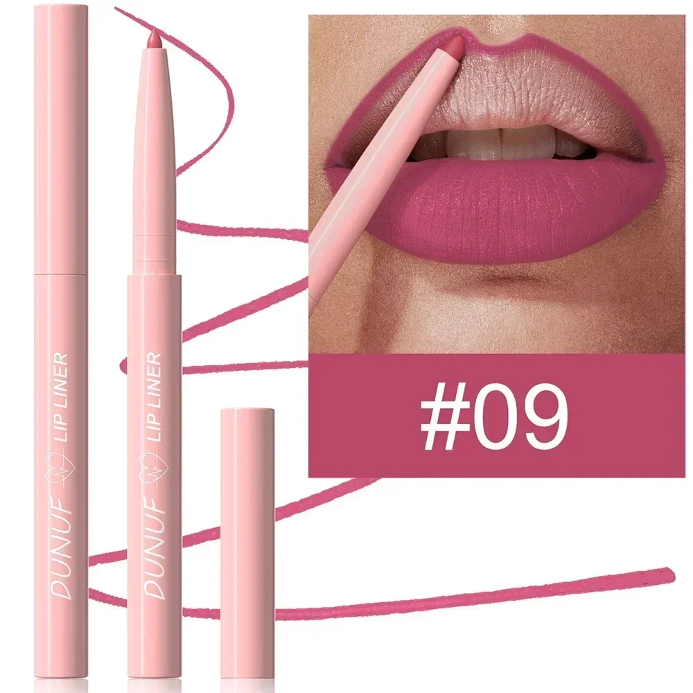 1 Stück, verjüngte Spitze, Lipliner-Stift, matt, aufpolsternder Lippenfleck, langlebig, wasserdicht, feiner Lippenstift, schlanke Lippen, Umriss, Kontur, Make-up, Rosa — image 15