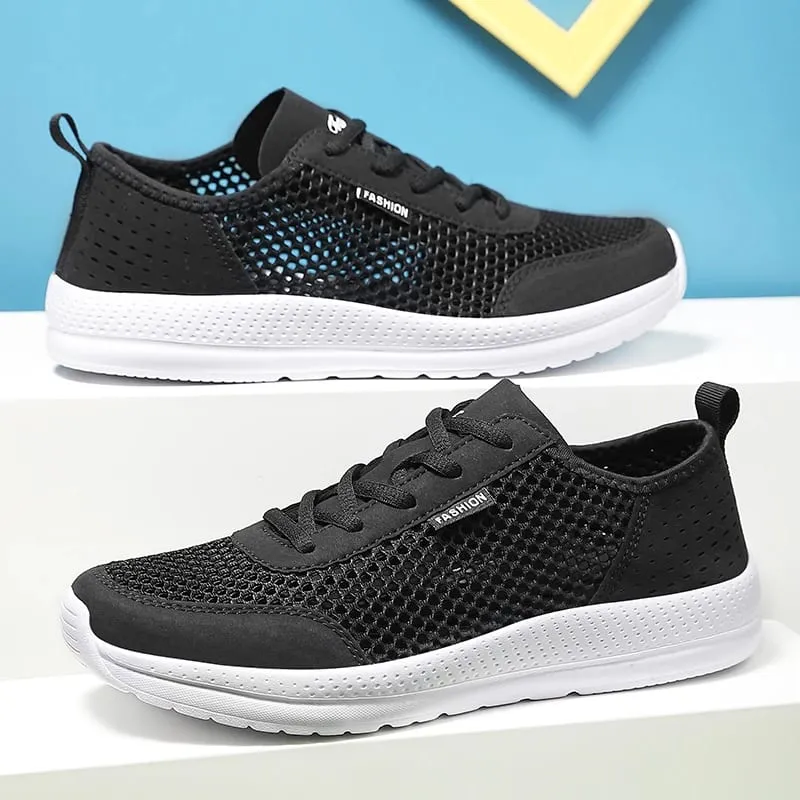 Fashion Men's Sneakers Lightweight Breathable Air Mesh Casual Running Shoes Non Slip Comfortable Slip on Sneakers for Men Tenis
