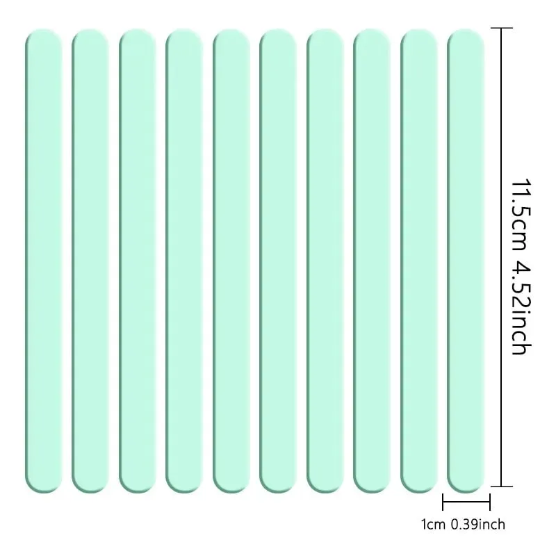 Food Grade Acrylic Ice Cream Sticks 10pcs/set Colorful Light Popsicle Stick Stirring Rod Distinguishing Labels Kitchen Tools