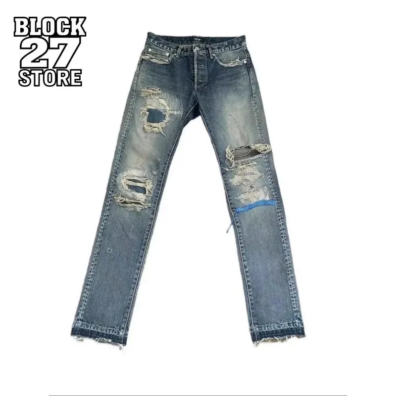 Brand New Undercover Washed Thunderbolt Fit Straight PANT Jeans Cotton Denim Pants Comfort Casual Jeans Size 1 2 3 #E137 — image 1
