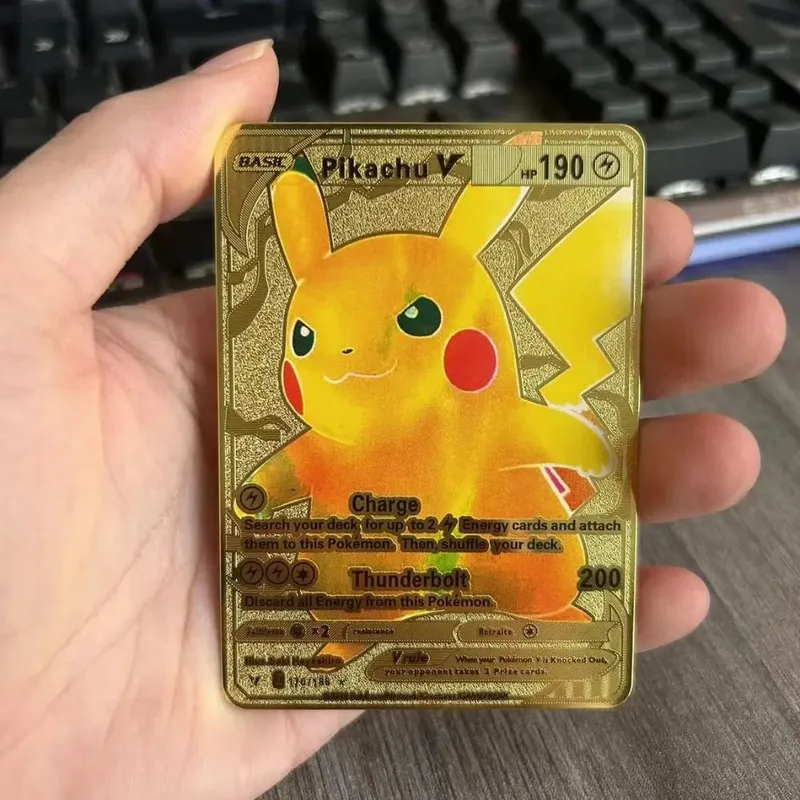 Pokemon Metal Game Collection Card Anime Figure Charizard Pikachu Blastoise Mewtwo Battle Collection Carte Card Toy Gift — image 20