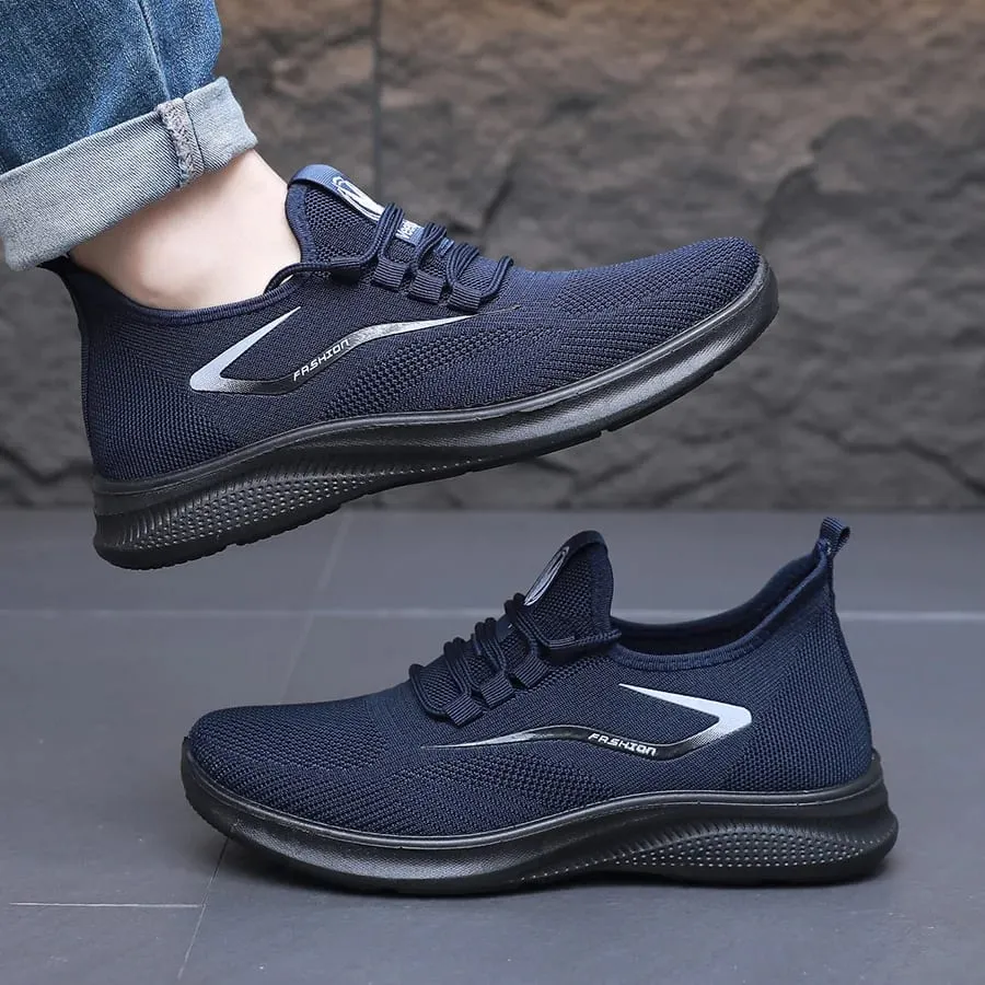 Men Comfort Knitted Loafer Sneakers 2026 New Arrival Breathable Air Knit Upper Slip On Shoes — image 3