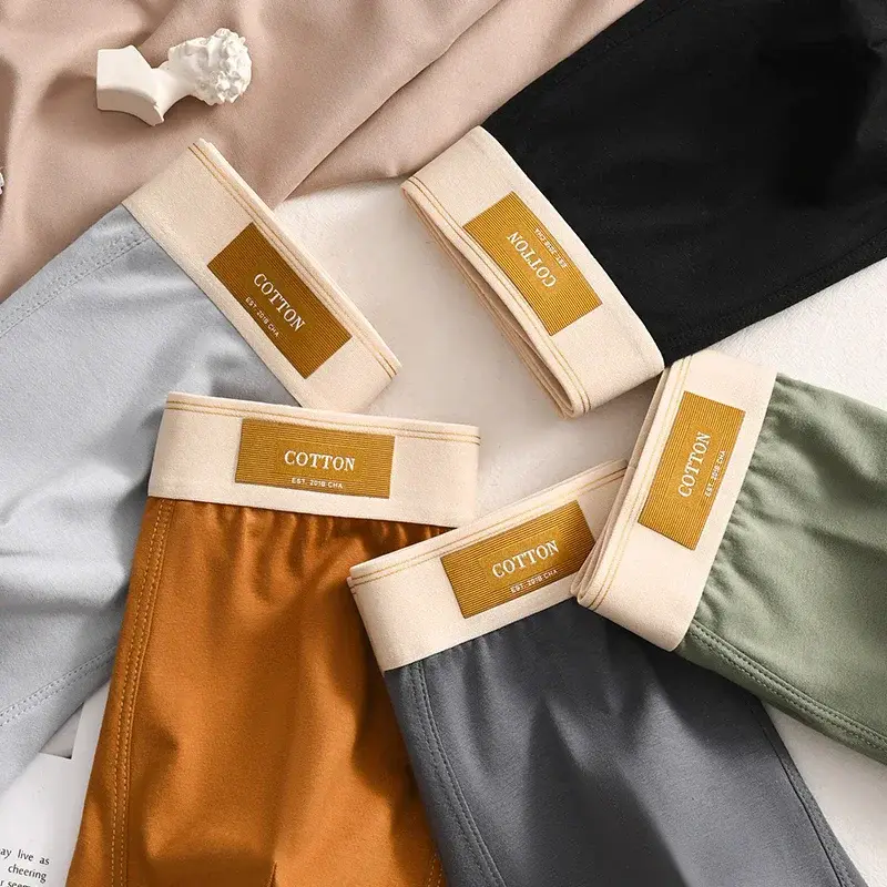 3Pcs Soft Cotton Men's Boxers Hombre Panties Man Breathable Underpants Sexy Sports Comfort Large Size L-4XL Male Boxers — image 6