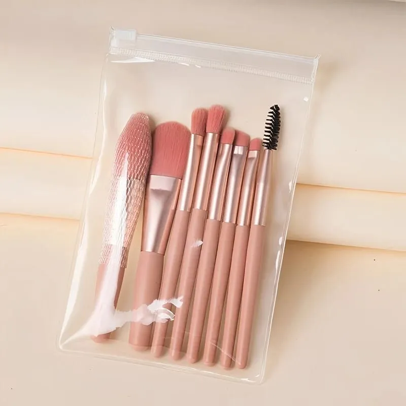【B】8Pcs Makeup Brush Set Makeup Concealer Brush Blush Loose Powder Brush Eye Shadow Highlighter Foundation Brush Beauty Tools — image 9