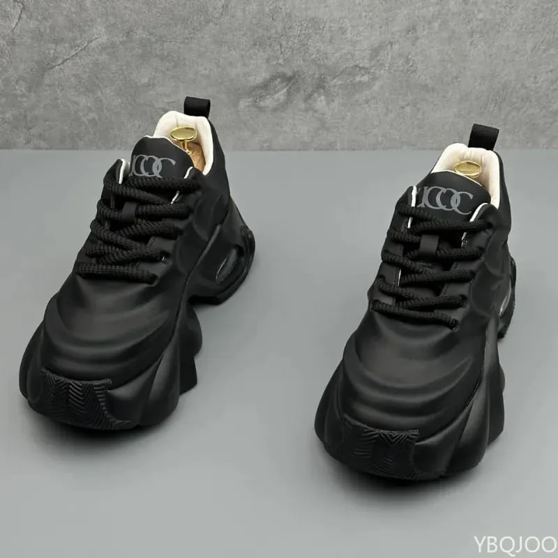 Hot Selling Men's Shoes in Plus Size Design New Thick Soled Fashionable and Versatile Sports Vulcanized Shoes with Temperament — image 4
