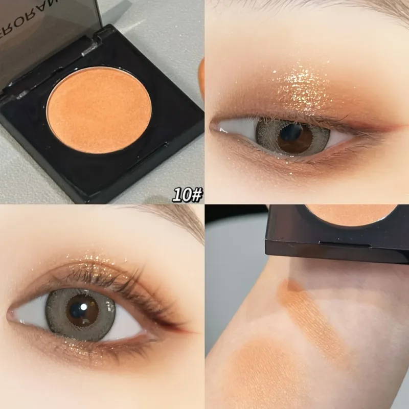 Herorange 16 Color Eyeshadow Highlight Palette Matte Shimmer Orange Brown Pink Champagne Waterproof Portable Festival Mak — image 19