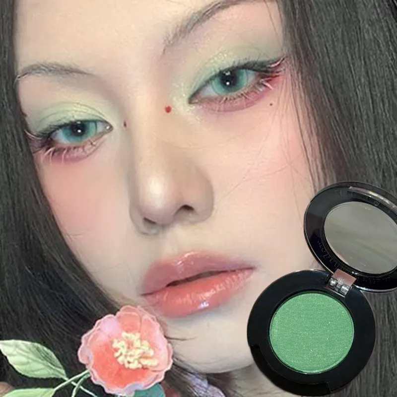 Monochrome Matte Brown Eyeshadow Makeup Waterproof Lasting Shiny Green Eye Makeup Natural Brighten Eyeshadow Highlighter Palette — image 2